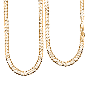 Hatton Garden Close Out Deal - 9K Yellow Gold Curb Necklace (Size - 22) With Lobster Clasp, Gold Wt.