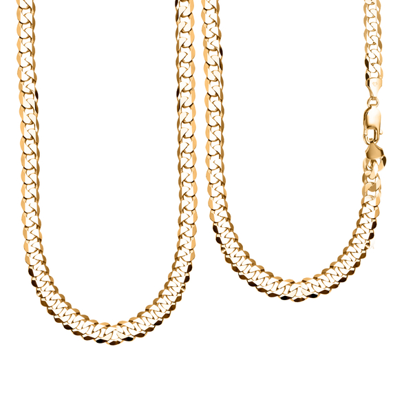 Hatton Garden Close Out Deal - 9K Yellow Gold Curb Chain (Size - 22),With Lobster Clasp Gold Wt. 36.