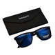 TLV  - TIMBERLAND Unisex Metal Rectangular Sunglasses with Blue Lenses