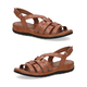 CAPRICE Leather Flat Sandal (Size 5) - Nut
