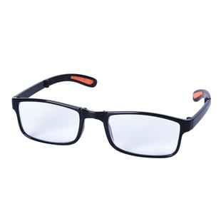 Foldable Blue Light Blocking Glasses with Testing Kit (3.50 Focus) (Size:14.5x14x3Cm) - Black