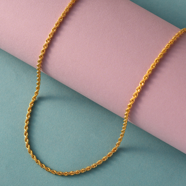 Hatton Garden Close Out Deal-  22K Yellow Gold Rope Necklace (Size - 18) with Lobster Clasp, Gold Wt 4.30 Gms
