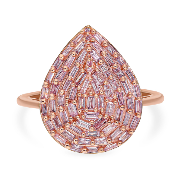 9K Rose Gold Natural Pink Diamond Ring 0.55 Ct.