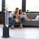 All Seasons 5 in 1 Electric Bladeless Fan/Heater with Remote Control, Air Purifier with HEPA Filter (86Cm) - Grey & Silver