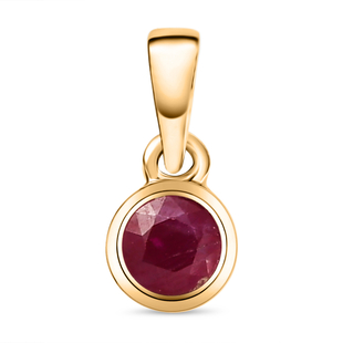 RACHEL GALLEY Ruby Pendant in Vermeil Yellow Gold Overlay Sterling Silver