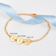 Personalised Engravable Initial Multi Heart Disc Bracelet Size 7.5Inch