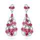 RACHEL GALLEY Misto Collection - African Ruby (FF) Drop Earrings (with Push Back) in Rhodium Overlay