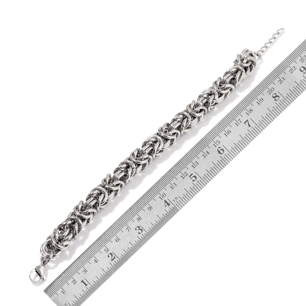 Stainless Steel Byzantine Bracelet (Size 8)