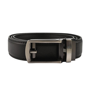 Close Out Deal - Genuine Leather Belt with Innovative Mechanism 32 - 44 Inches - Black