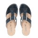 Caprice Nappa Wider Fit Leather Slider Sandal in Navy (Size 4)