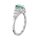 Grandidierite and Diamond Ring in Platinum Overlay Sterling Silver 1.00 Ct.