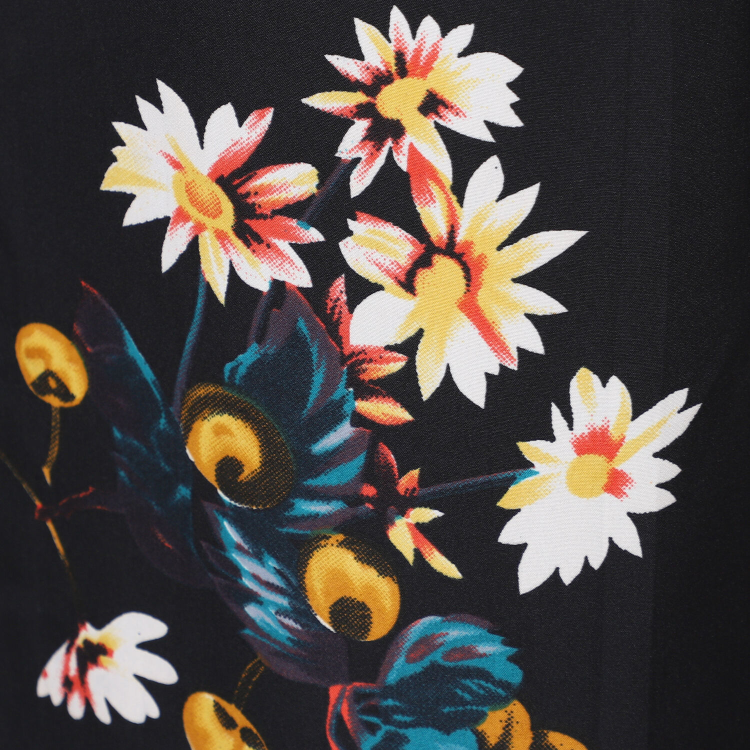 Multi Colour Floral Printed Black Trousers (Size XXL, 22-26)