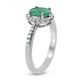RHAPSODY 950 Platinum AAAA Ethiopian Emerald and Diamond (VS/E-F) Ring 1.40 Ct, Platinum Wt. 4.25 Gms