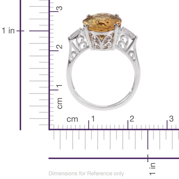 Marialite (Ovl 8.00 Ct), Natural Cambodian Zircon Ring in Platinum Overlay Sterling Silver 8.250 Ct.