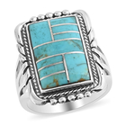 Santa Fe Collection - Turquoise Ring (Size L) in Sterling Silver