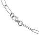 Paperclip Chain Necklace (Size 18 With Charm in Silver Tone