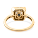 GP Art Deco Collection - 9K Yellow Gold AA Turkizite, Blue Sapphire and Diamond Ring 1.27 Ct.