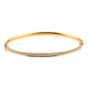 New York Close Out Deal - Diamond Cut Bangle (Size 7.5) with Clasp in Yellow Gold Overlay Sterling Silver