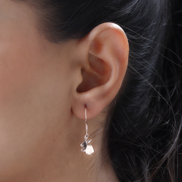 Bunny Hook Earrings in Rose Gold Overlay Sterling Silver