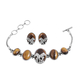 2 Piece Set - Yellow Tigers Eye Bracelet (Size 8.5 with Extender) and Earrings (with Push Back) 76.0