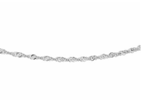Close Out Deal Italian Sterling Silver Twisted Curb Chain (Size 30), Silver wt 3.40 Gms.