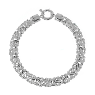 Close Out Deal- Sterling Silver Byzantine Necklace (Size - 20) with Senorita Clasp , Silver Wt. 42 G