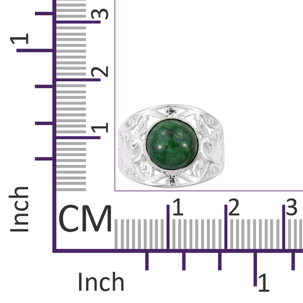 Enhanced Emerald (Rnd) Ring in Sterling Silver 3.980 Ct.