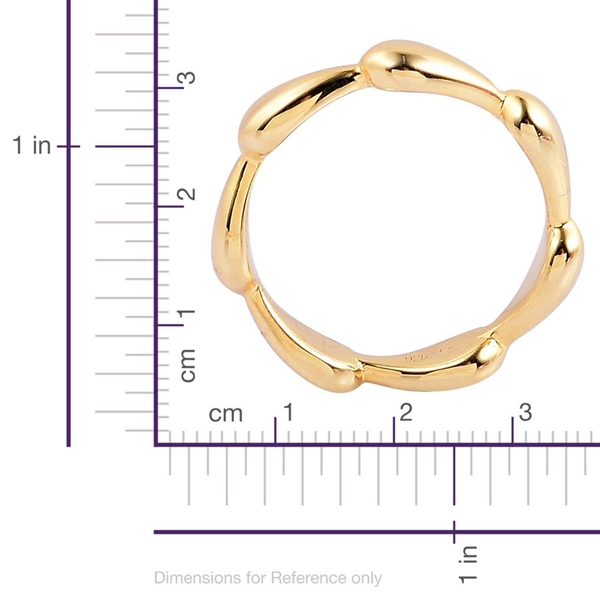 LucyQ Continual Drip Ring in Yellow Gold Overlay Sterling Silver 3.39 Gms.