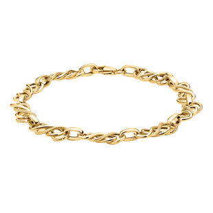 Hatton Garden Close Out 9K Yellow Gold Celtic Bracelet (Size - 7.5) with Lobster Clasp, Gold Wt. 3.5