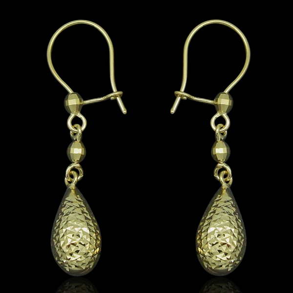 Royal Bali Collection 9K Y Gold Hook Earrings