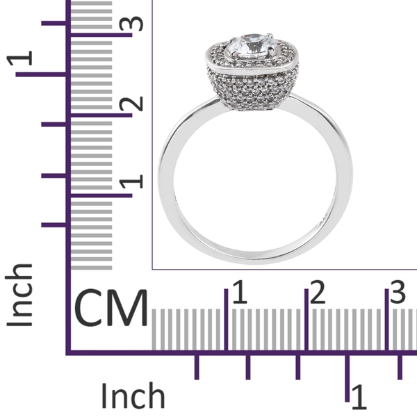 J Francis - Sterling Silver (Rnd) Ring Made with Finest CZ