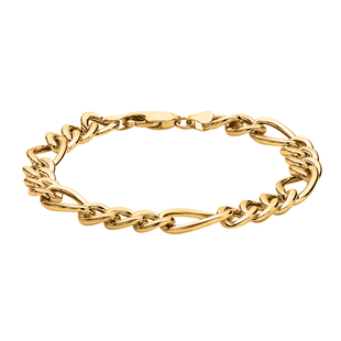 Hatton Garden Close Out 9K Yellow Gold Figaro Bracelet With Lobster Clasp (Size 8) Gold Wt. 6.30 Gms