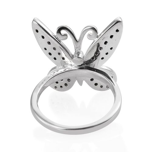 0.50 Carat Blue Diamond Butterfly Cluster Ring in Platinum ...