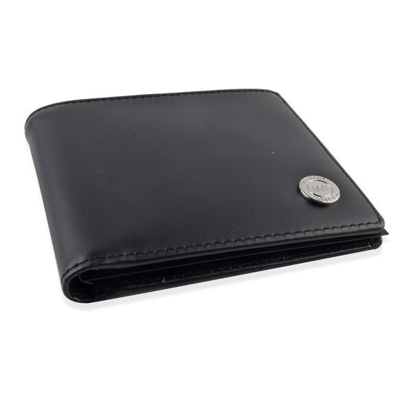 CERRUTI 1881 - 100% Genuine Leather Wallet Size (11.5x9.5 Cm) - Black ...