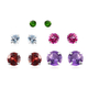 One Time Deal - Set of 5 - Amethyst, Mozambique Garnet, Pink Topaz and Multi Gemstones Solitaire Stu