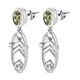 Turkizite and Natural Cambodian Zircon Dangling Earrings (with Push Back) in Platinum Overlay Sterling Silver 1.16 Ct.