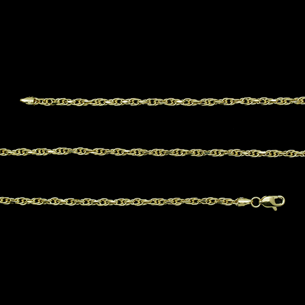 ILIANA Prince of Wales Chain Necklace in 18K Gold 6.20 Grams 24 Inch