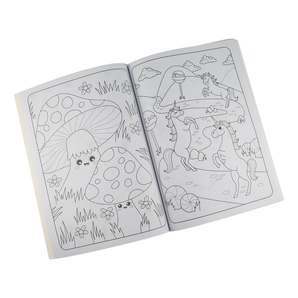 Unicorn & Narwhal Colouring Book with Crayons