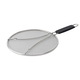 Grease Splatter Screen for Frying Pan (Size 48x33x2cm) - Black & Silver