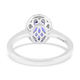 Diamond and Tanzanite Ring in Sterling Silver 2.12 ct