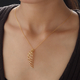 LucyQ Angel Wing Collection - 18K Vermeil Yellow Gold Overlay Sterling Silver Angel Wing Pendant with Chain (Size 20/24/28)