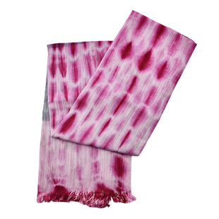 Tara Clothing 100% Viscose Tie Die Shawl (Size 185x70 Cm) - Red & Pink