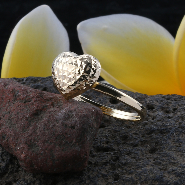 Royal Bali Collection 9K Yellow Gold Heart Ring