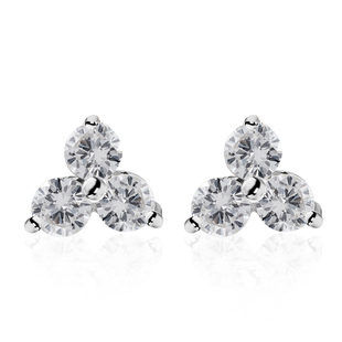 9K White Gold SGL Certified Diamond (Rnd) (I3/G-H) Stud Earrings (with Push Back) 0.25 Ct.