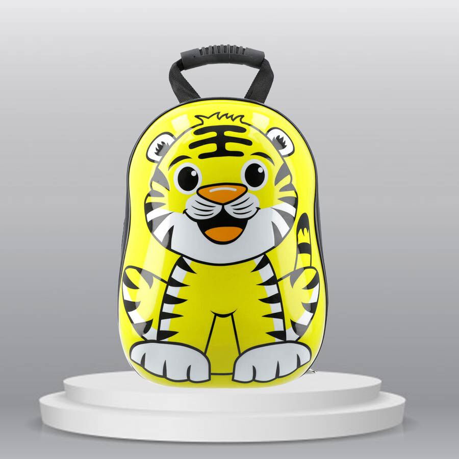 Cute Tiger Kids Backpack (Size 31x23x9cm) - Yellow
