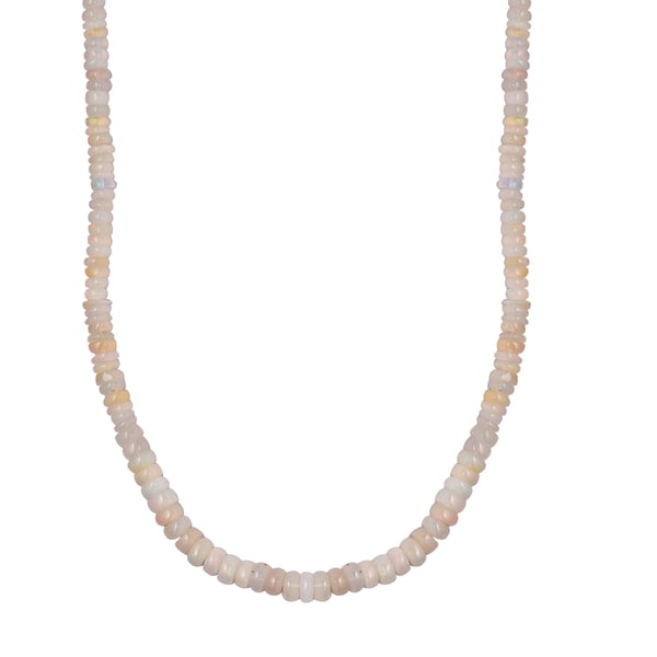 One Time Deal - 9K Yellow Gold Ethiopian Welo Opal Beads Necklace (Size - 18) 75.60  Ct.
