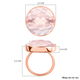 Rose Quartz Solitaire Ring in Vermeil Rose Gold Overlay Sterling Silver 19.92 Ct.