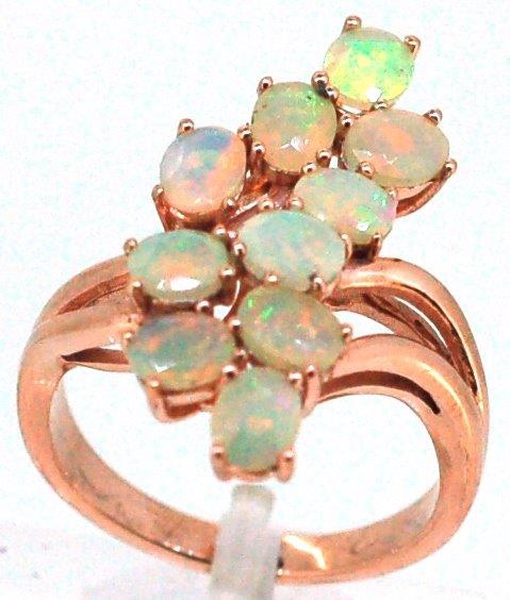 Ethiopian Welo Opal (Ovl) Ring in 14K Rose Gold Overlay Sterling Silver 2.250 Ct.