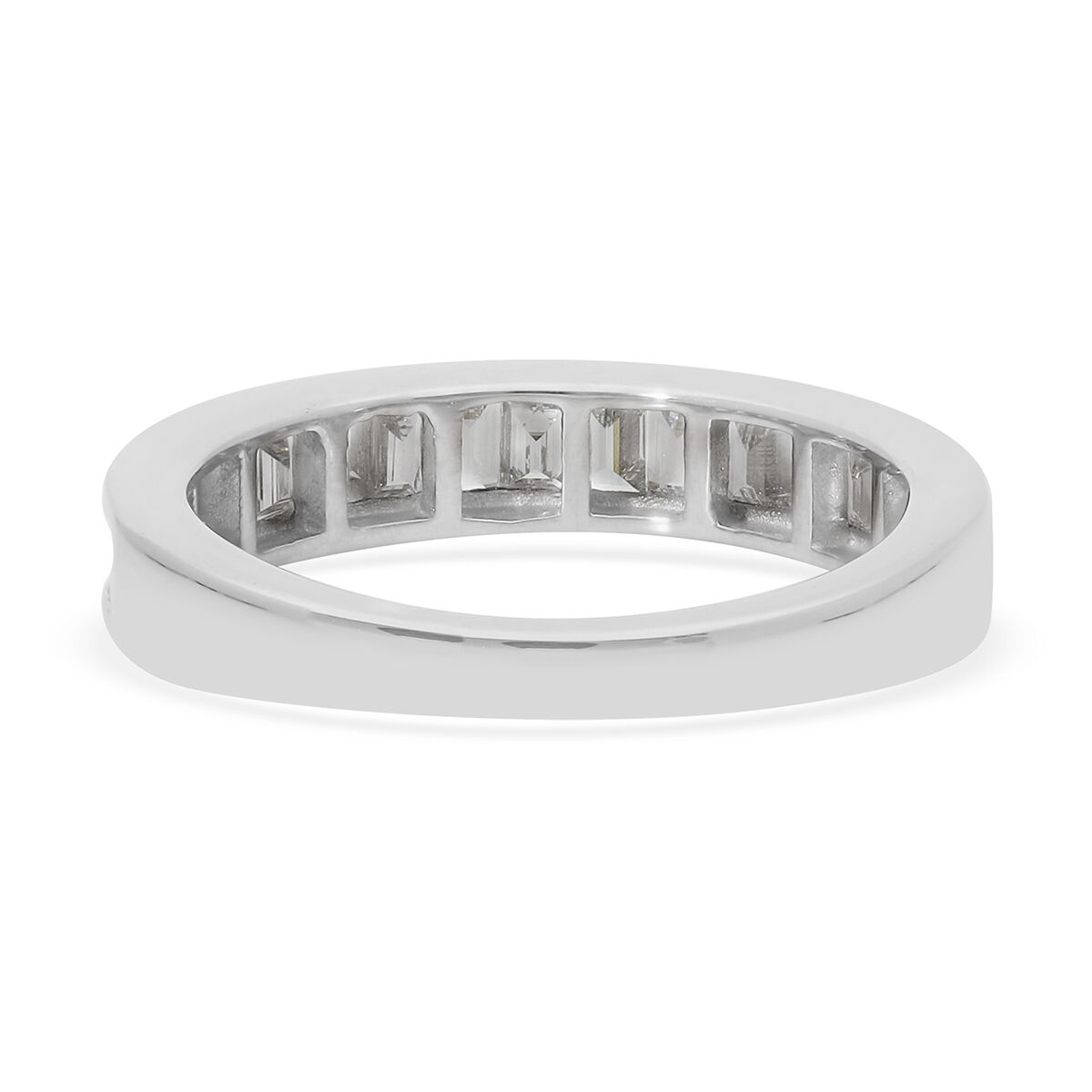 RHAPSODY 950 Platinum IGI Certified Diamond (VS-E-F) Half Eternity Ring 1.00 Ct.