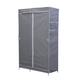 Multi Purpose Collapsible Wardrobe with Zipper Door and 1 Outer Pocket (Size 162x103x43 Cm)